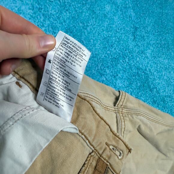 Carhartt Double Knee Carpenter Pants 40x30 Relaxed Fit Tan Workwear Distressed - Picture 13 of 16